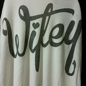 Last chance!Donating! Wifey baseball style tee